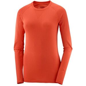 Salomon SENSE LS TEE Damen Laufshirt fiery red Gr. S