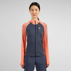 Odlo X-Alp Performance Knit Mid Layer mit Kapuze für Damen, S, orange