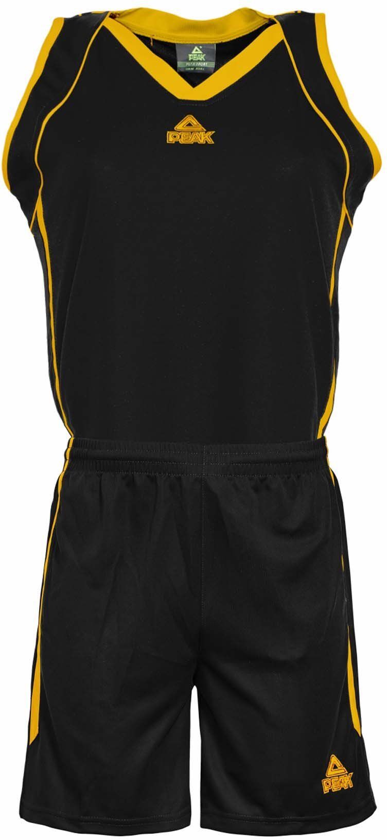 PEAK Trikot Set in sportlichem Design, schwarz