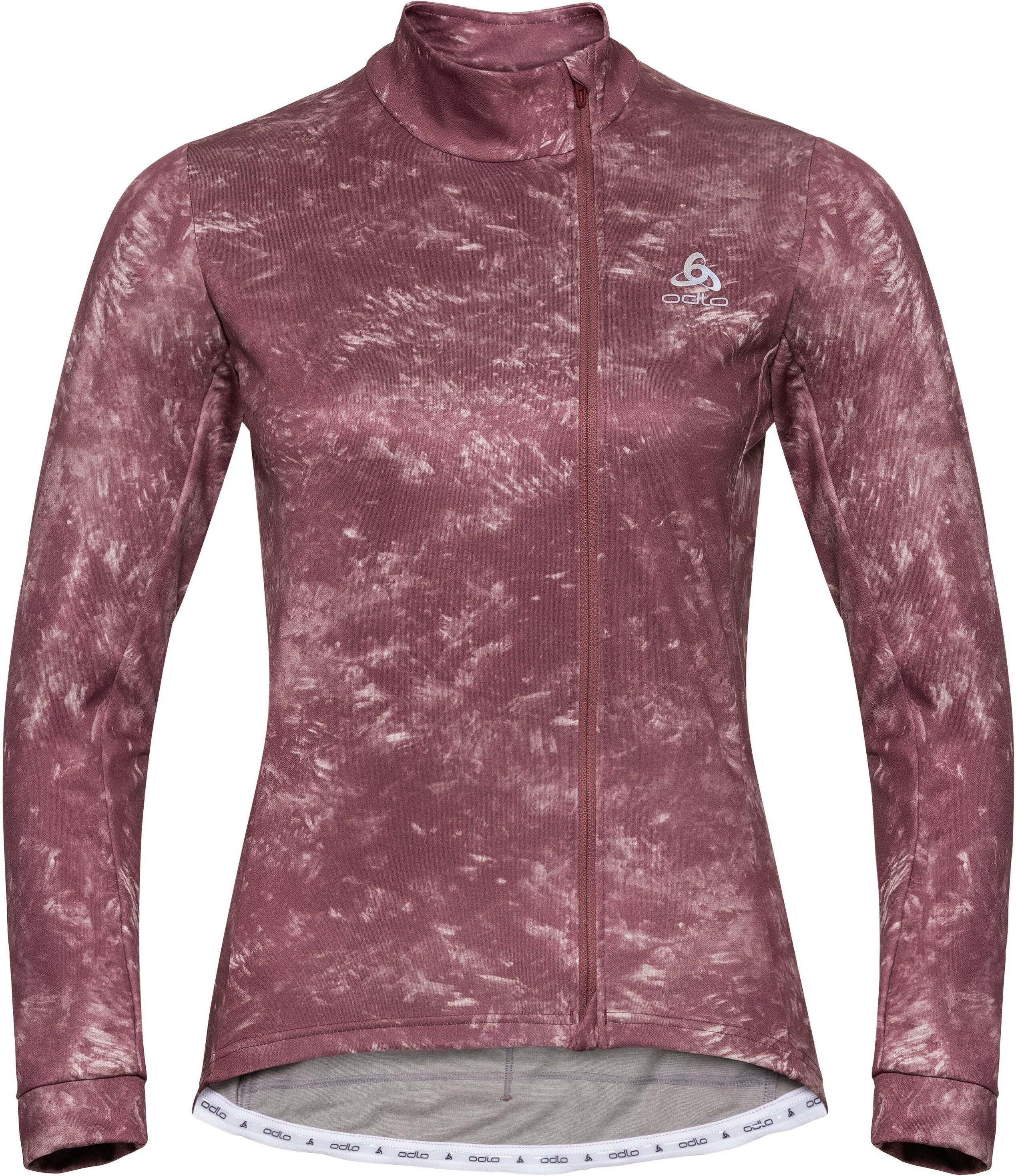 Odlo Damen ZEROWEIGHT CERAMIWARM Radsport Midlayer, female, roan rouge - AOP FW19, L