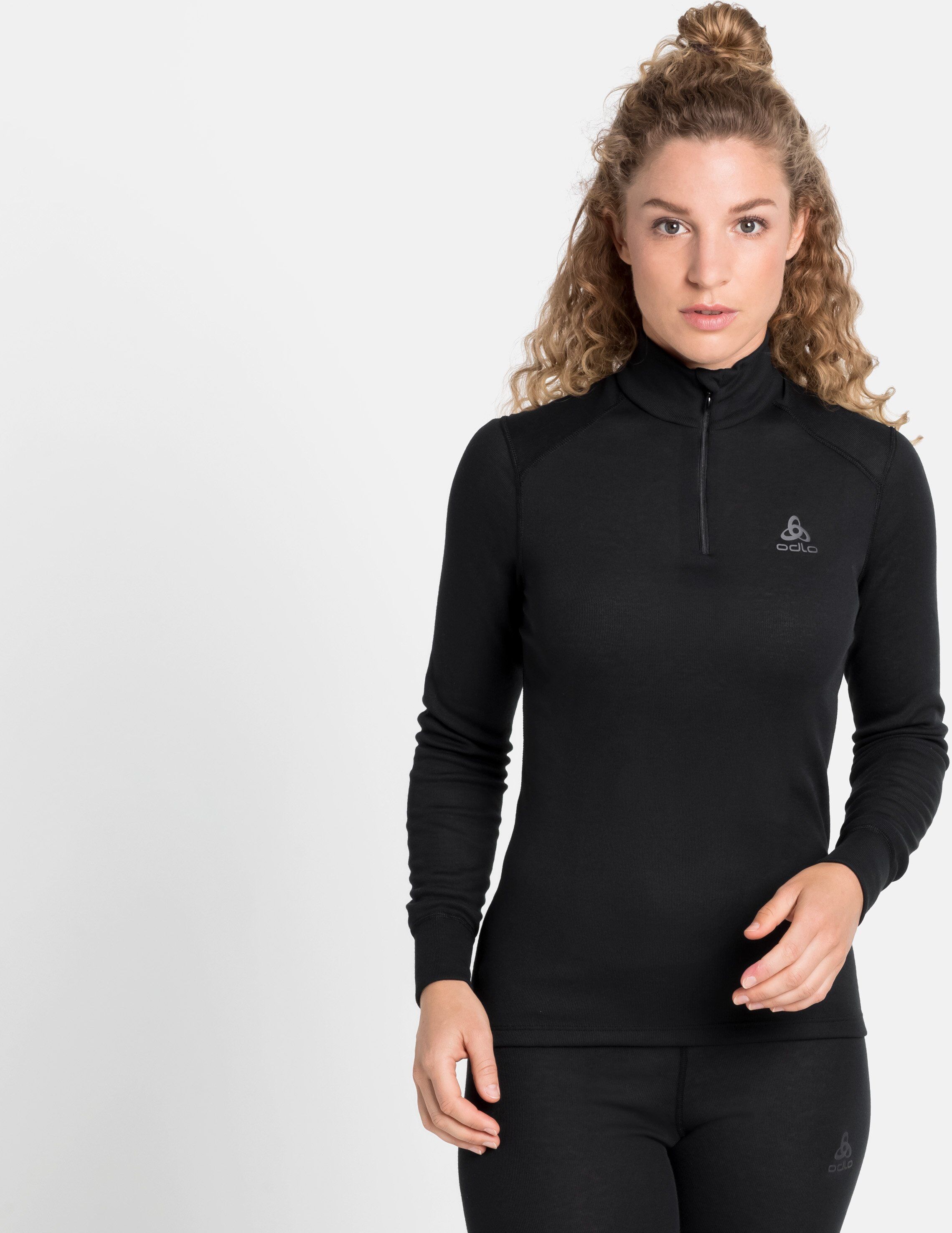 Odlo Damen ACTIVE WARM ECO 1/2 Reißverschluss Baselayer-Oberteil, female, black, L