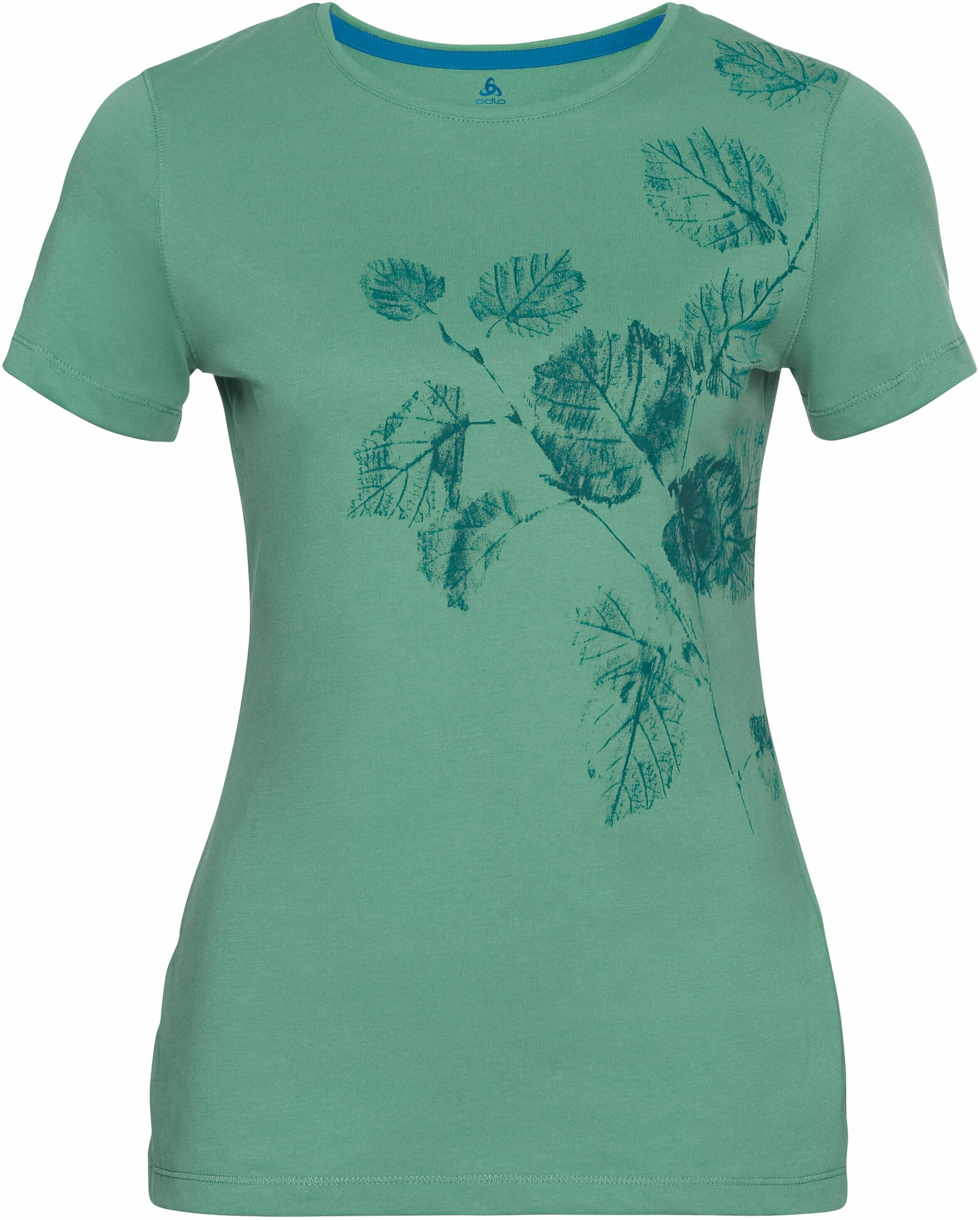 Odlo Damen KUMANO PRINT T-Shirt, female, creme de menthe - flower leaf print SS20, XS