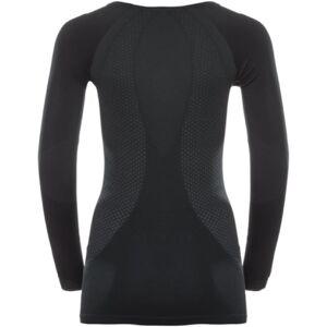 Odlo Woman Performance Warm Suw Top Black Concrete Grey Xs BLACK CONCRETE GREY