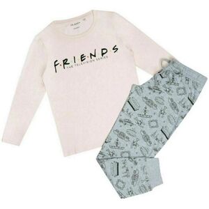 Friends Dame/Ladies Logo langærmet lang pyjamasæt med lange ærmer