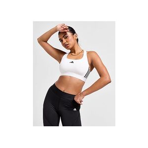 adidas Powerreact Hyperglam Sports Bra, White / Black