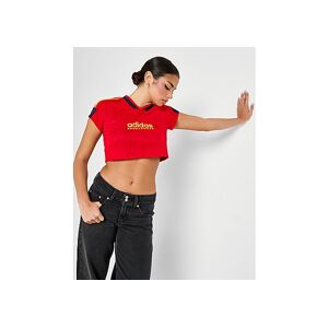 adidas Crop Football Top, Red