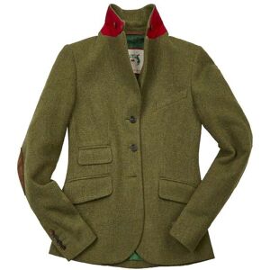 Franken & Cie. Fischgrat tweed blazer, dame, grøn herringbone - 42 (UK16)