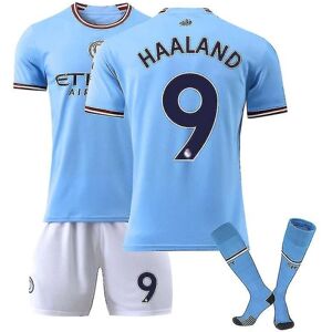 Haaland 9 Hjemmebanetrøje 2022-2023 Ny sæson Manchester City Fc Fodbold T-shirts sæt W 22 23 Haaland 9 adults XS(160-165CM)