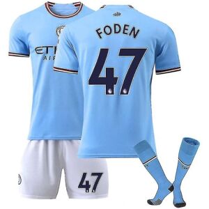 Haaland 9 Hjemmebanetrøje 2022-2023 Ny sæson Manchester City Fc Fodbold T-shirts sæt W 22 23 Foden 47 adults XL(180-185CM)