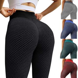 Tik Tok Leggings Kvinder Yoga Leggings Gym Anti-cellulite Fitness Butt Lift Bukser CMK Black L