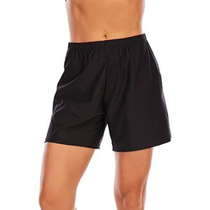 Sexy Dance Kvinder Boyshorts svømmeboksershorts Bikiniunderdele Boardshorts Black,L