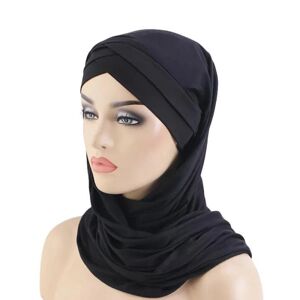 b behover. Let at sætte på muslimsk twist turban til kvinder - Veiling Hija Black one size