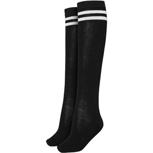 Urban Classics Unisex Ladies College Socks Stockings Knee Socks (Ladies College Socken Strümpfe) Black / white, size: 40/42 EU