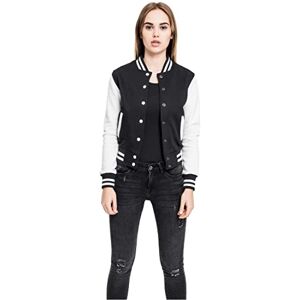 Urban Classics Women's Sweat Jacket (Ladies 2-tone College Sweatjacket) Multicoloured (blk/wht), size: xl