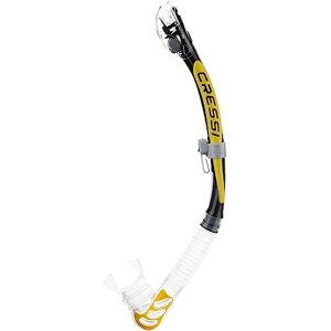Cressi Alpha Ultra Dry Dry Snorkel Ideal for Snorkelling, Free-diving and Diving, yellow