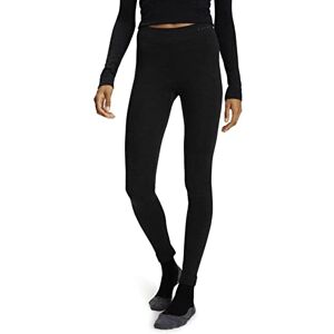 FALKE ESS Women Wool Tech. Long tights, Size XS, Black, virgin wool mix Sweat wicking, fast drying, warm, protection in cold to very cold temperatures, ideal for ski