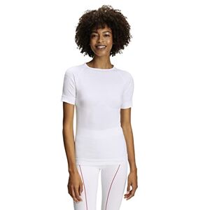 FALKE ESS Women Warm Short Sleeve Close Fit top, Size S, White, polyamide mix Sweat wicking, fast drying, protection in mild to cold temperatures