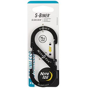 Nite Ize Karabiner S-Biner SlideLock GR 4, schwarz, NI-LSB4-01-R3