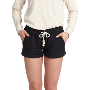 Roxy Oceanside Leinen Strand Shorts für Frauen Schwarz