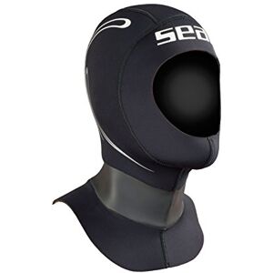 Seac Tekno Kofhaube For Neoprene Diving Suits, 5mm Strong, With Vent Holes, For Women And Men, Black, M