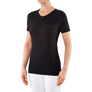 FALKE ESS Women Warm Short Sleeve Comfort Fit top, Size S, Black, polyamide mix Sweat wicking, fast drying, protection in mild to cold temperatures