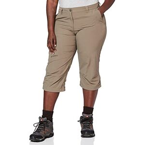 Maier Sports Ladies’ Neckar Functional Capri Trousers Made from 100% Polyamide Functional Outdoor Trousers, Hiking Trousers, Abrasion-Resistant and Quick-Drying, brown, 40