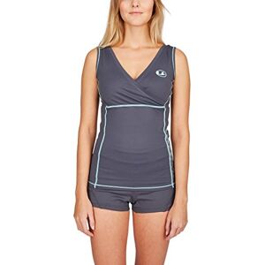 Ultrasport Damen-Funktions-Sport-/Fitness-Shirt mit Quick-Dry-Funktion, Grau/Mint, XS