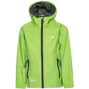 Trespass Qikpac Jacket, Leaf, 3/4, Kompakt Zusammenrollbare Wasserdichte Jacke für Kinder / Unisex / Mädchen und Jungen, 3-4 Jahre, Grün