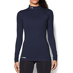 Under Armour Women's Ua ColdGear Authentics Mock Long Sleeve Shirt, blue, xl