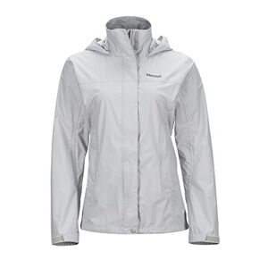 Marmot Women's Precip Jacket, Hardshell Rain Jacket, Windproof, Waterproof, Breathable, silver, XS