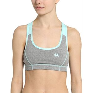 Ultrasport Damen Sport BH Fitness, Grau-Melange/Aqua, M