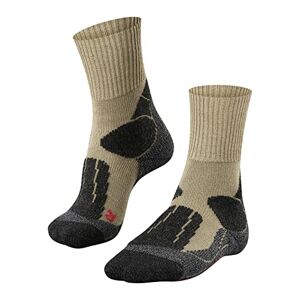 FALKE Women's Hiking Socks, TK1 Adventure, Wool, 1 Pair, Beige (Nature Melange 4100), 6-7