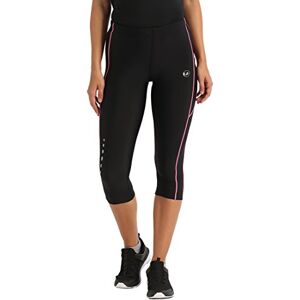 Ultrasport Women's Running Tights with Compression Effect & Quick-Dry Function, 3/4 Length, black, XS