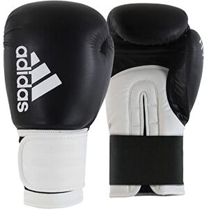 adidas Adult Hybrid 100-Black adiH100 Boxing Gloves Black/White 10oz