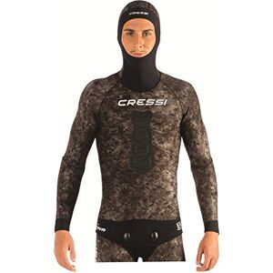 Cressi Tracina Jacket Wetsuit Freitauchen und Fischen Neoprenanzug Jacke in Neopren Gefüttert Außen Glatt Innen, Erhältlich in der Version 3.5/5/7 mm für Männer