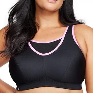 Glamorise Women's Bustier, Sports Bra, Perfect Support (-sport-bustier Bh mit Perfektem Halt) Black (Black) plain, size: 75D