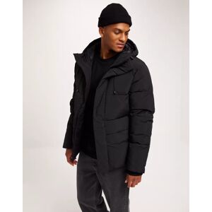 KnowledgeCotton Apparel Puffer jacket - GRS/Vegan Puffer jackets Jet Black