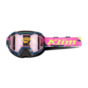 KLIM Snescooterbriller  Viper, Raid Petrol-Lt Pink Tint