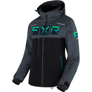 FXR Jakke  Maverick Dame, Sort/Mid Grå Heather/Mint Fade