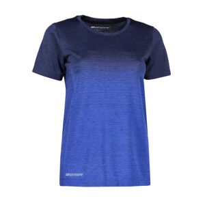 Geyser Dame Sømløs Stribet T-Shirt, G11024, Navy Melange, L