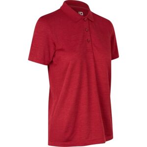 ID Identity Id Active Dame Poloshirt 0573, Mørk Rød Melange, Str. 4xl XXXXL Mørk rød