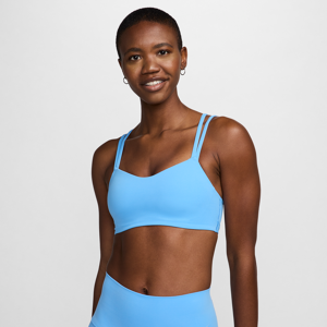 Nike Zenvy Strappy-sports-bh med let støtte og indlæg til kvinder - blå blå S