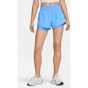 Nike One Dri-FIT 2-i-1-shorts med mellemhøj talje (7,5 cm) til kvinder - blå blå M (EU 40-42)