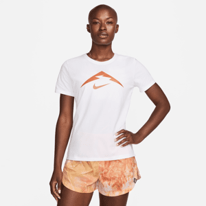 Nike Trail Dri-FIT-T-shirt til kvinder - hvid hvid S (EU 36-38)
