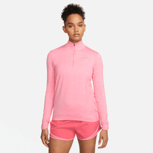 Nike-løbeoverdel med 1/2 lynlås til kvinder - Pink Pink XS (EU 32-34)