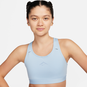Nike Trail Swoosh On-The-Run-sports-bh med medium støtte og let foring - blå blå XL