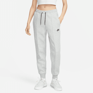 Nike Sportswear Tech Fleece-joggers med mellemhøj talje til kvinder - grå grå M (EU 40-42)