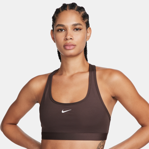Nike Swoosh Light Support-sports-bh uden indlæg til kvinder - brun brun 2XL