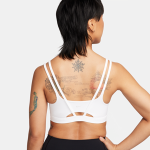 Nike Zenvy Strappy-sports-bh med let støtte og indlæg til kvinder - hvid hvid 2XL