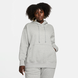Oversized Nike Sportswear Phoenix Fleece-pullover-hættetrøje til kvinder (plus size) - grå grå 2X